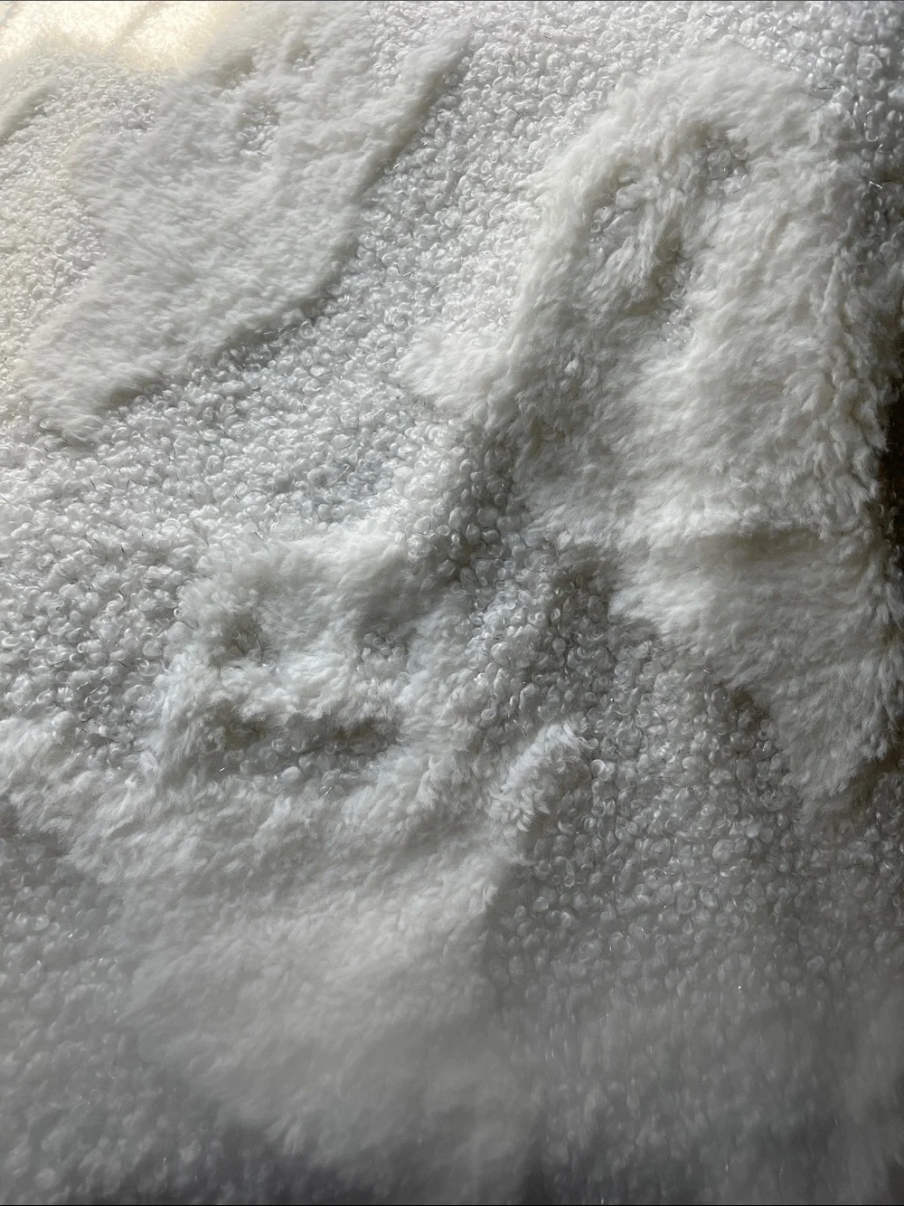 Rachel Zoe Soft Ivory Sherpa Throw Blanket
